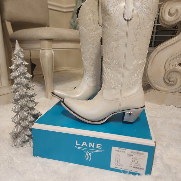 Lane Boots Smokeshow Pearl Champagne size 10 - Picture 4 of 6